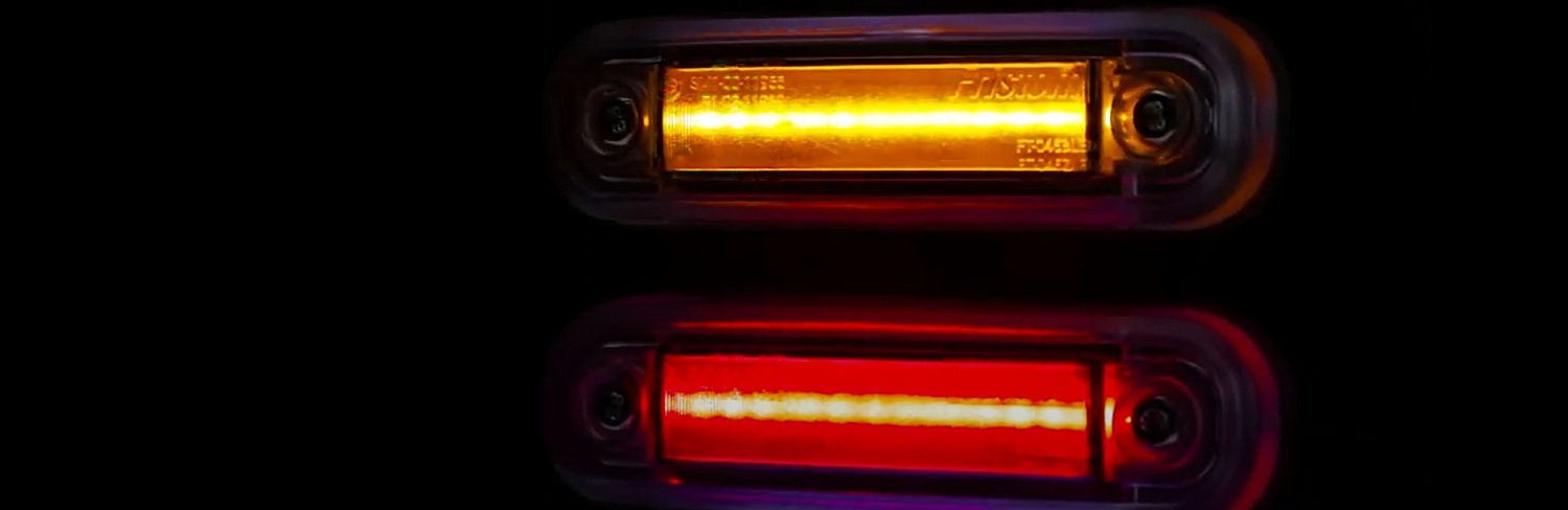 Габаритный светодиодный фонарь Fristom FT-045 C LED красный, провод 0,5м.